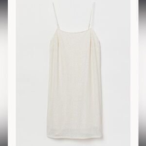 H & M Sequined Square Neck Mini Dress NWT